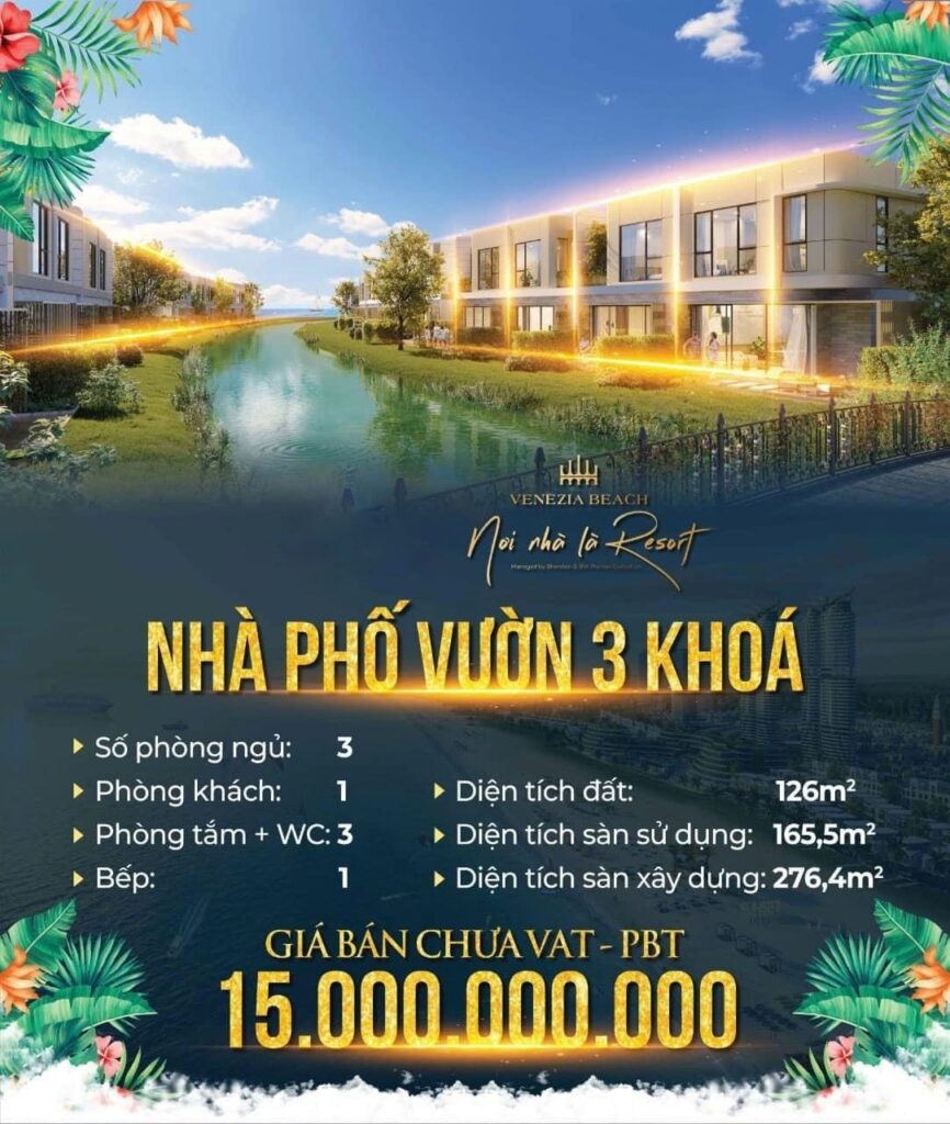 nha pho vuon 3 khoa venezia beach